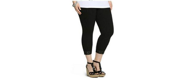 leggings depot capri plus size : ZERDOCEAN Women's Modal Plus Size Basic  Capri Leggings